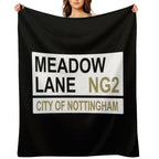 Notts County Meadow Lane Iconic Street Sign Compact Throw Blanket