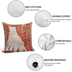 Q'ashqai Snow Leopard Persian Animal Rug Print Soft Skin-Friendly Throw Pillow