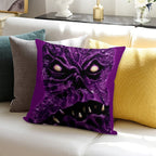 Necronomicon Creepy Face Soft Short Plush Fabric Throw Pillow