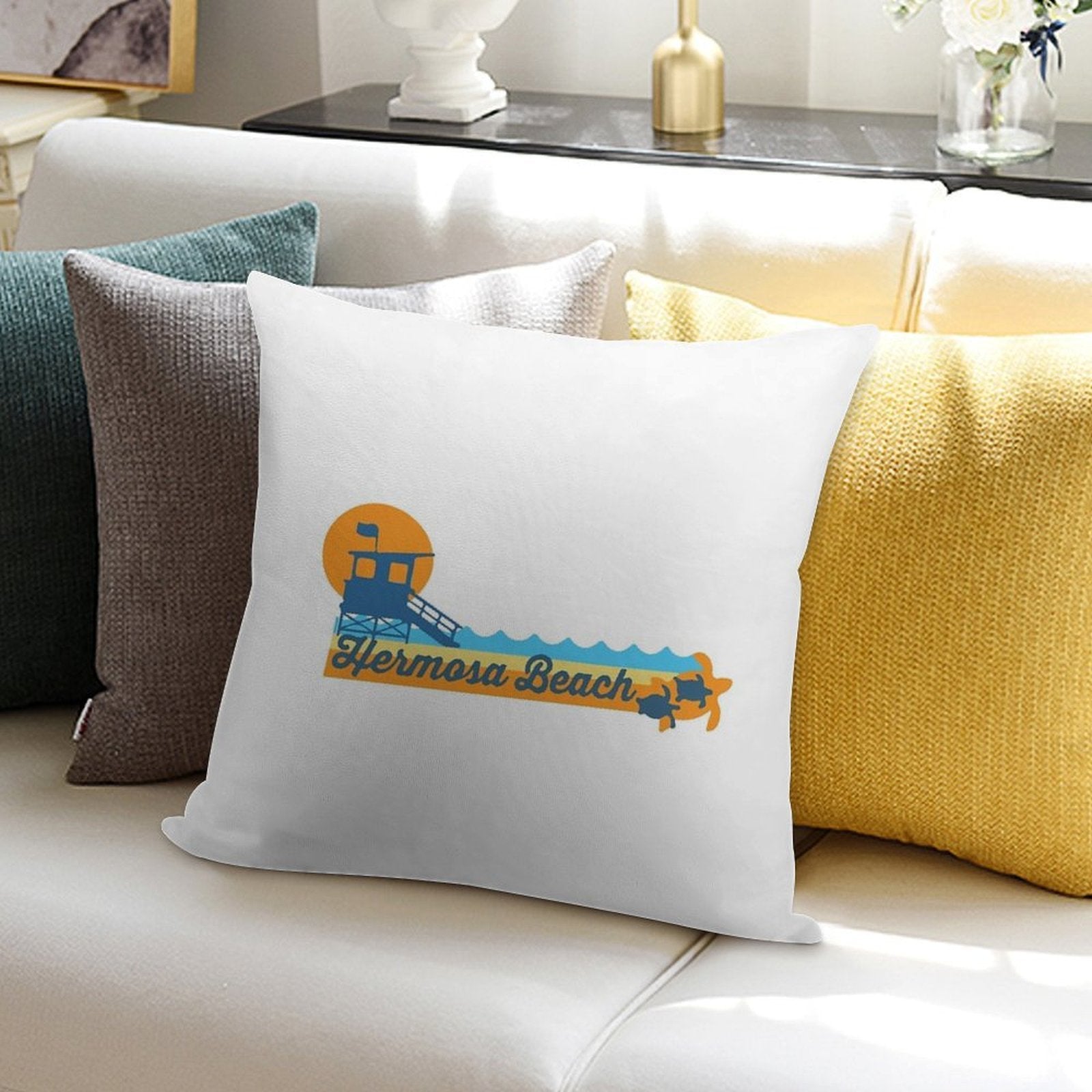 Hermosa Beach - California. Soft Multiple Sizes Throw Pillow