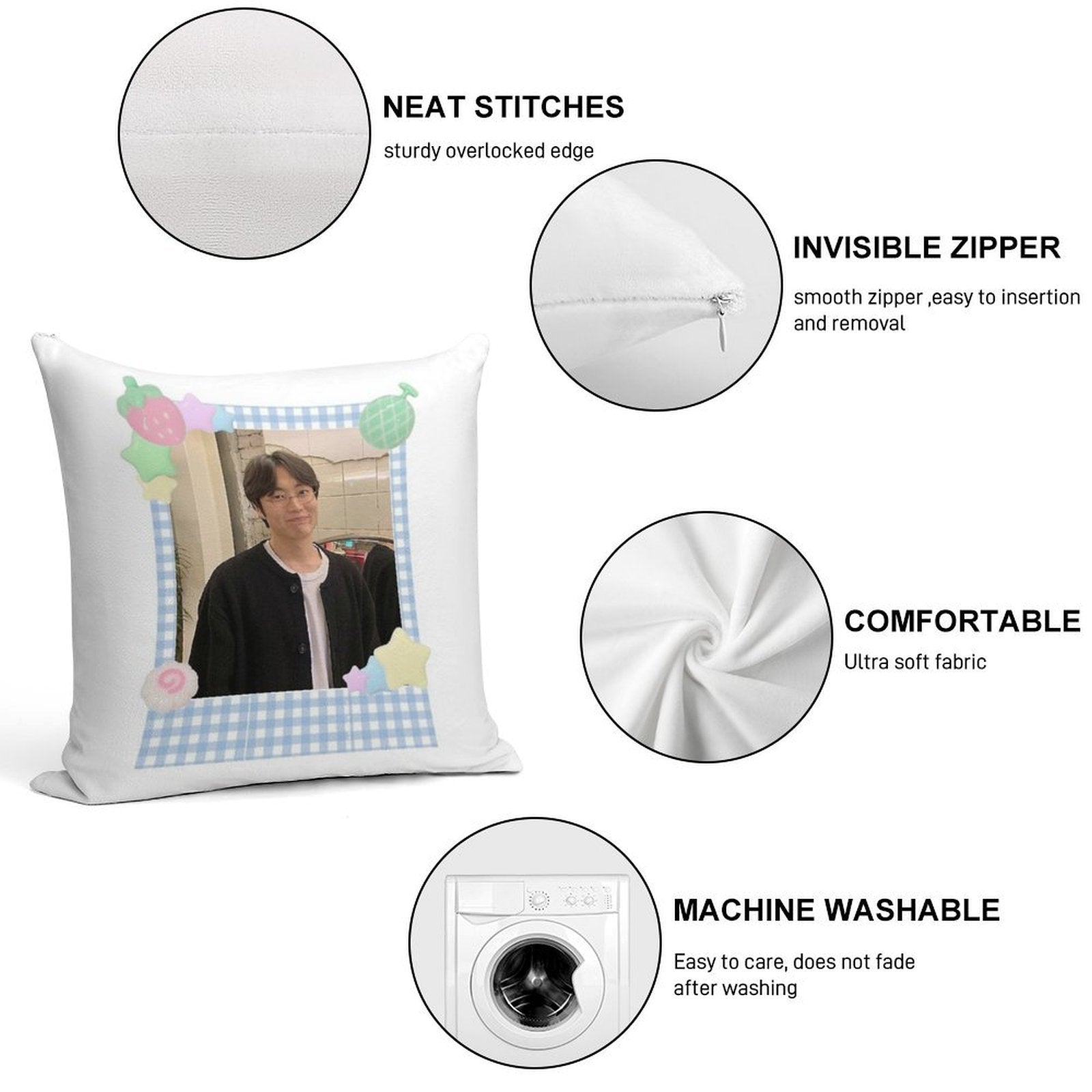 Roh Jaewon 로재원 Soft Bedroom Essential Throw Pillow