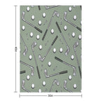 Golf Clubs Gift-ready Throw Blanket
