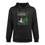Funny Meowy Christmas Cats Xmas Cute Cat Lover Ugly Sweater Easy Care Hoodie