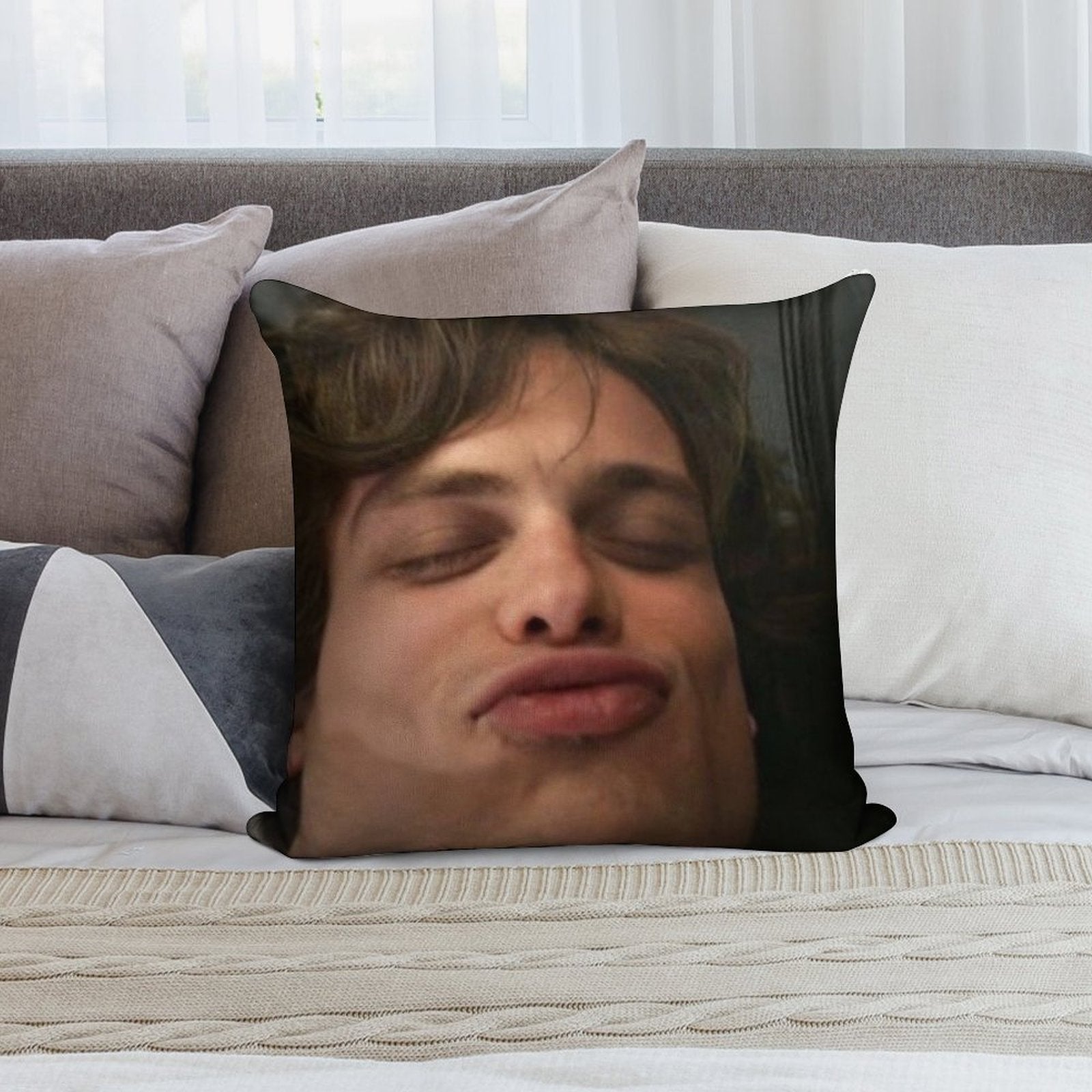 ( ˘ ³˘) Goob Soft Durable Construction Throw Pillow