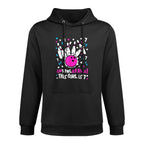 7th Birthday Girls Bowling Party Cute UnBOWLievable Age 7 Shrink-Resistant Hoodie