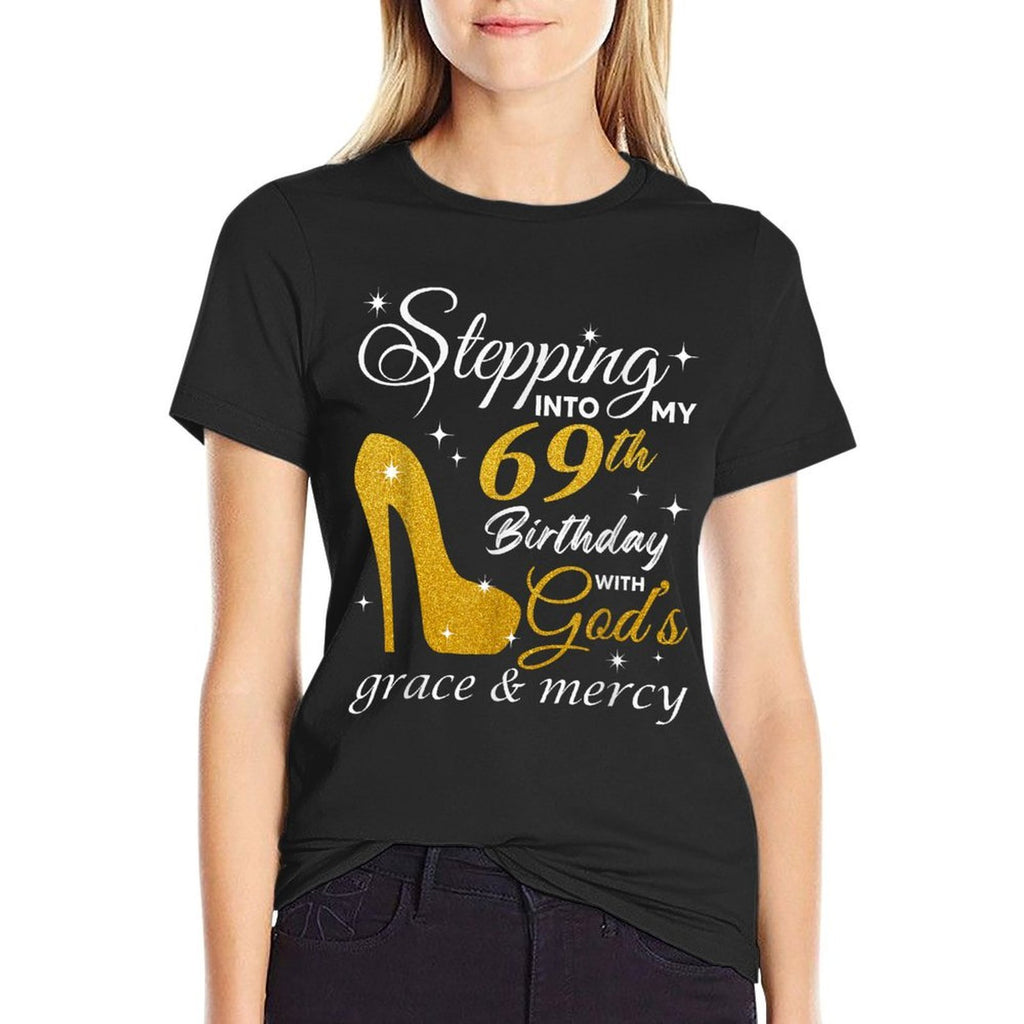 Stepping Into My 69th Birthday With God's Grace And Mercy  Vintage-inspired T-Shirt