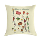 Tomato Varieties Spread Soft Durable Construction Throw Pillow