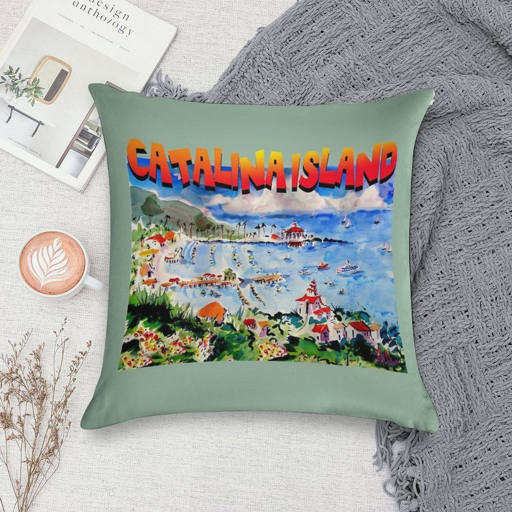 Catalina Island Soft Anti-Pilling Throw Pillow