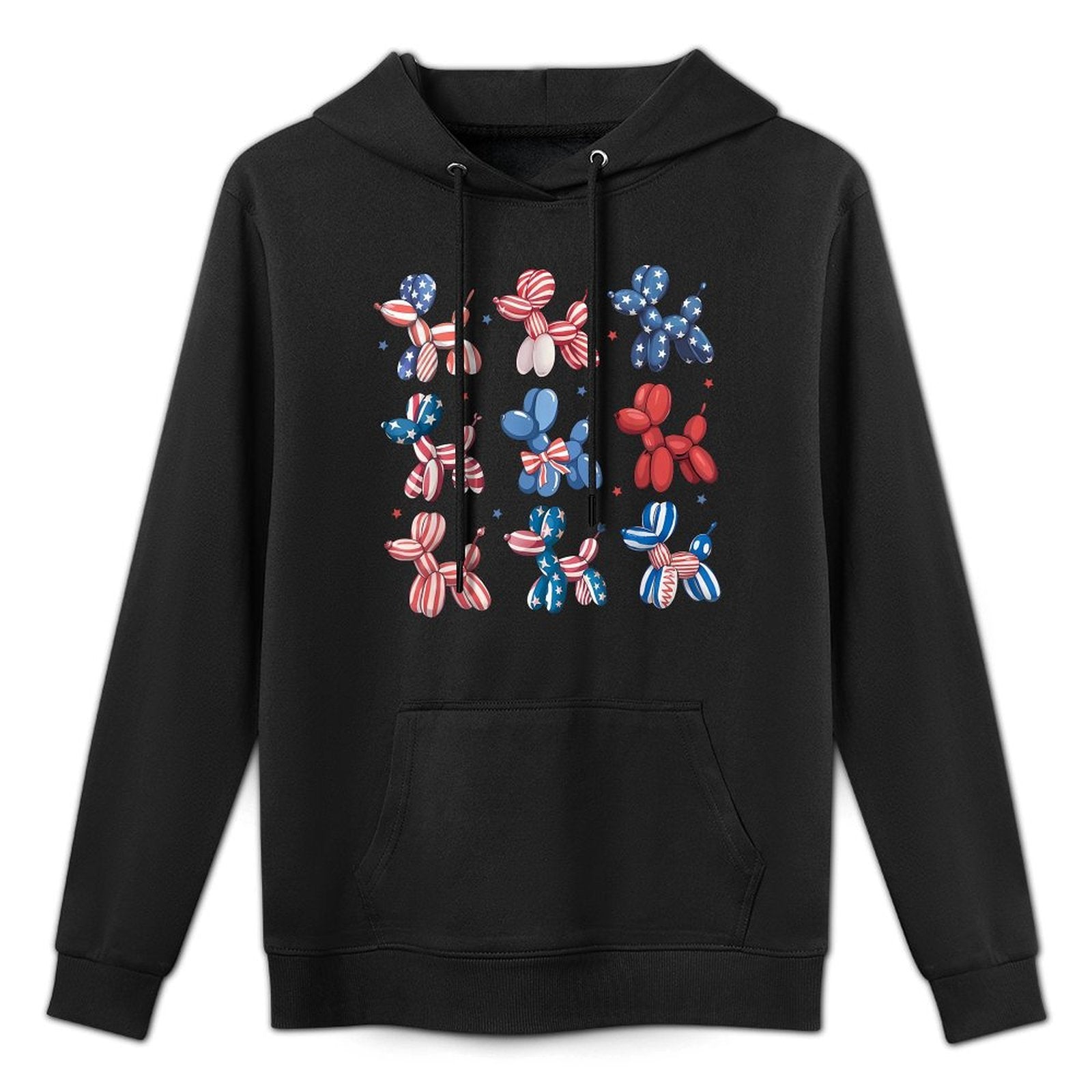 Balloon Dog 4th Of July Patriotic American USA Easy Care Hoodie
