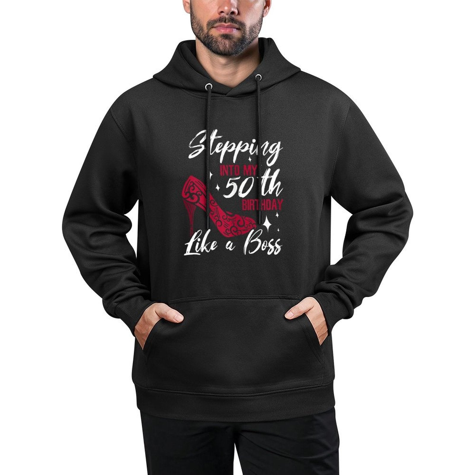 Stepping Into 50th Birthday Shape Retention Hoodie