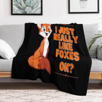 I Just Really Like Foxes Ok Anti-pilling Throw Blanket