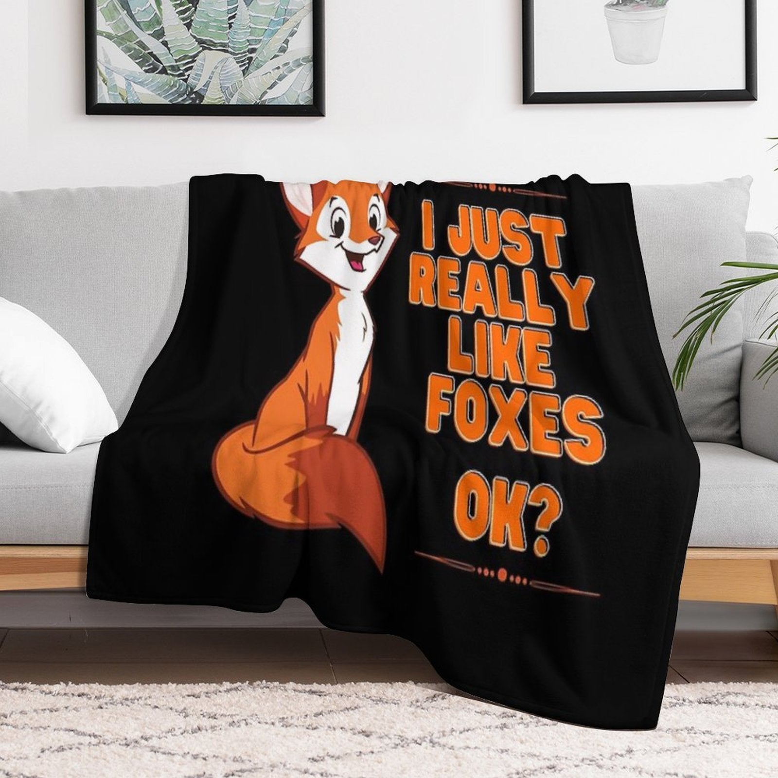 I Just Really Like Foxes Ok Anti-pilling Throw Blanket