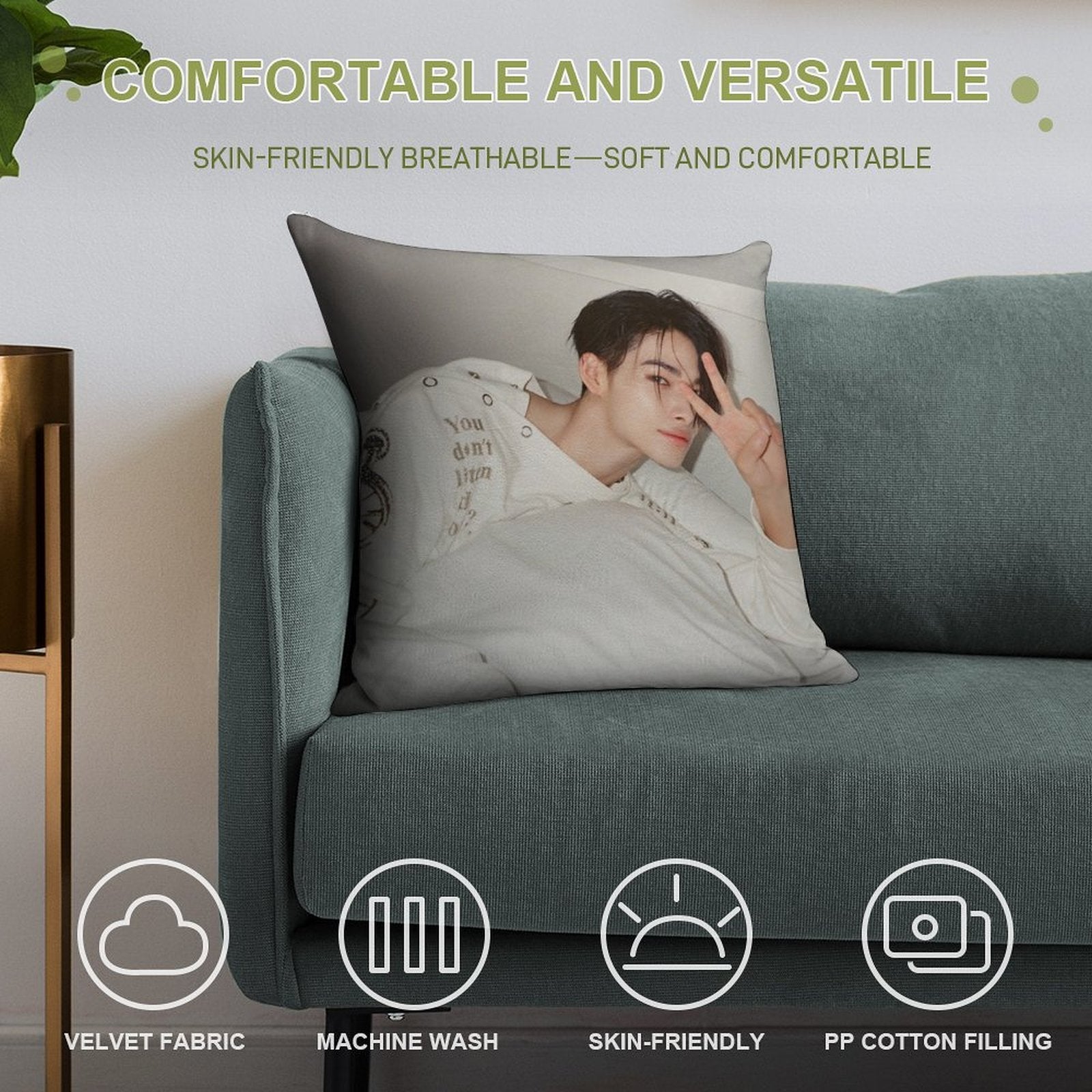 Nishimura Riki Ni-ki Enhypen Soft Anti-Pilling Throw Pillow