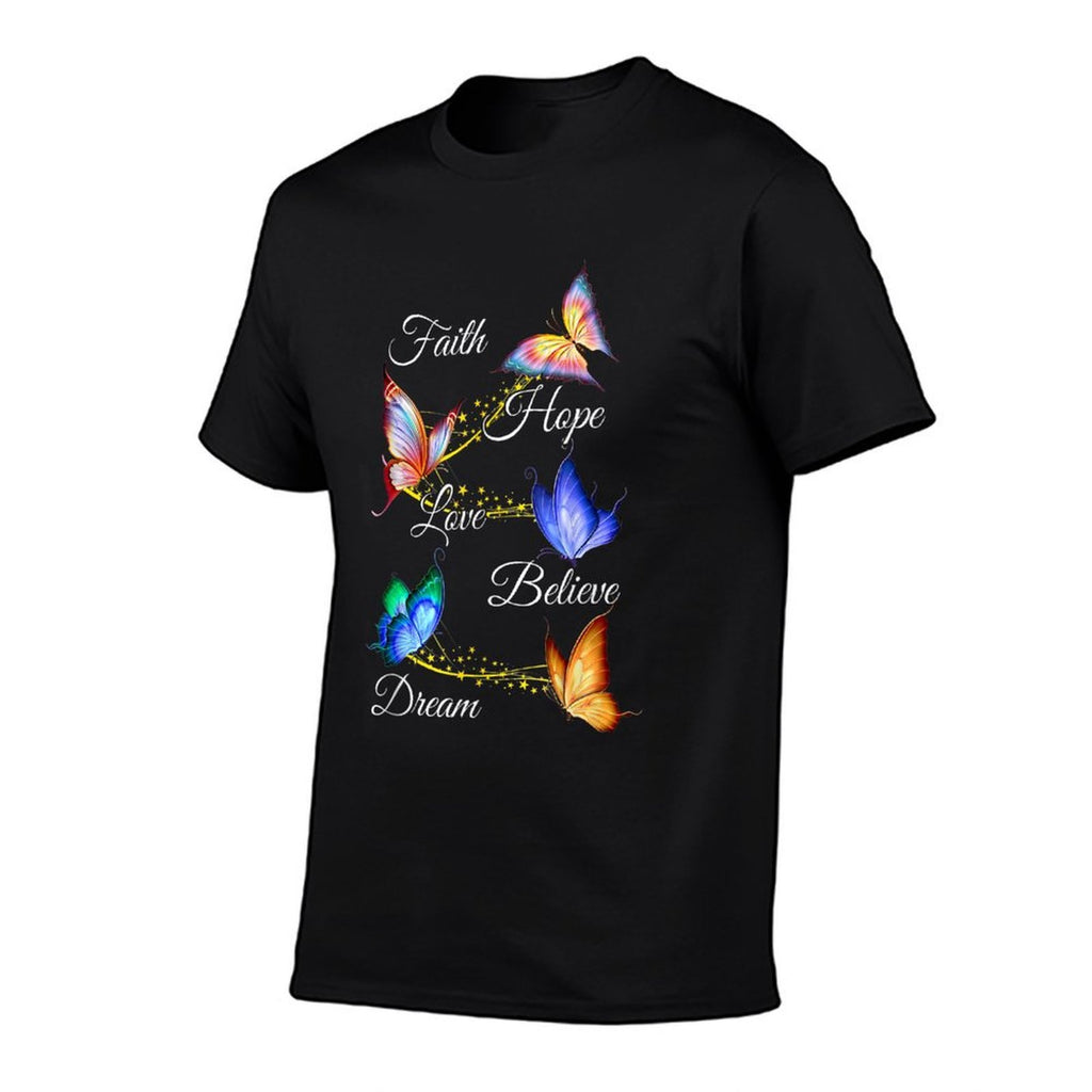 Butterfly Faith Hope Love Believe Dream Christian  Moisture-wicking T-Shirt