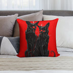 Fortune Sphinx Cats Soft Skin-Friendly Throw Pillow