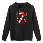 Cute Christmas Candy Cane Candy Xmas Costume Men Women Kids Customizable Surface Hoodie