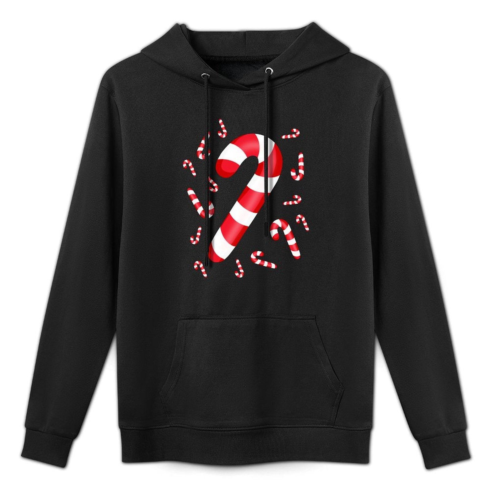 Cute Christmas Candy Cane Candy Xmas Costume Men Women Kids Customizable Surface Hoodie