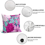 Feminine Florals Soft Washable Throw Pillow