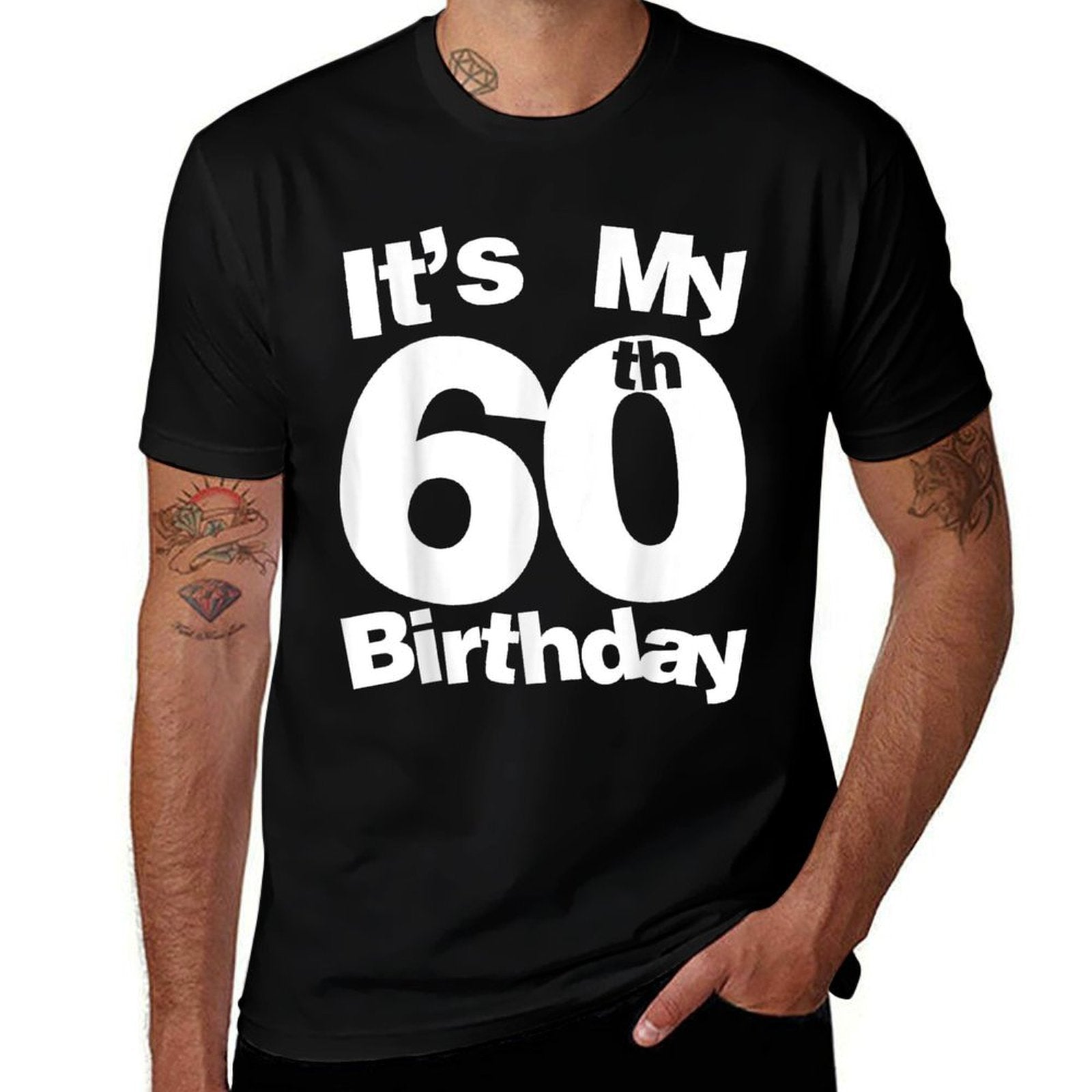 60th Birthday. It&#39;s My 60th Birthday 60 Year Old Birthday  Cotton T-Shirt