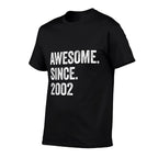 21 Years Old Awesome Since 2002 21st Birthday  Tagless Design T-Shirt