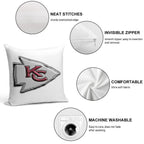Basic Kansas City Chiefs Logo Soft Multiple Sizes Throw Pillow