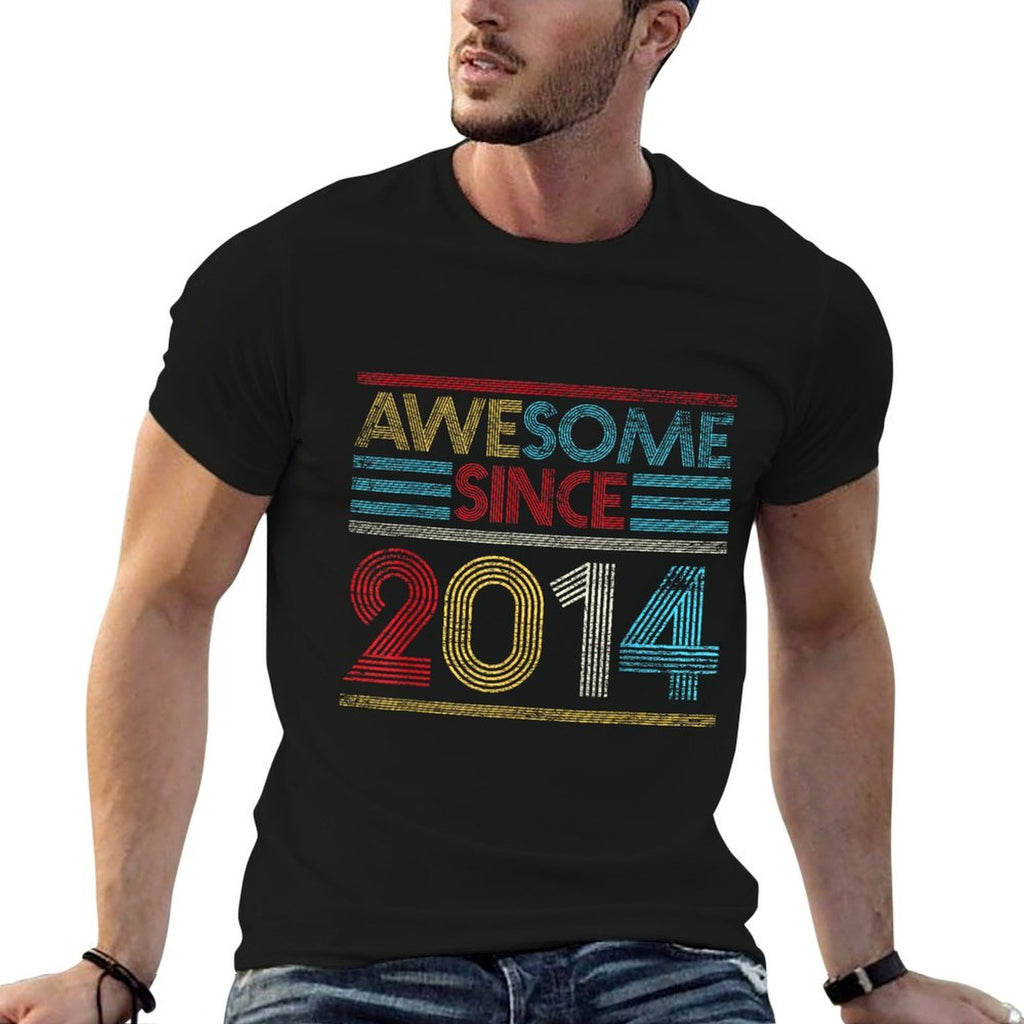 8th Birthday Gifts - Awesome Since 2014  Wrinkle-resistant T-Shirt
