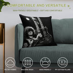 Jimmy Guitaris Poster Soft Hidden Zipper Throw Pillow