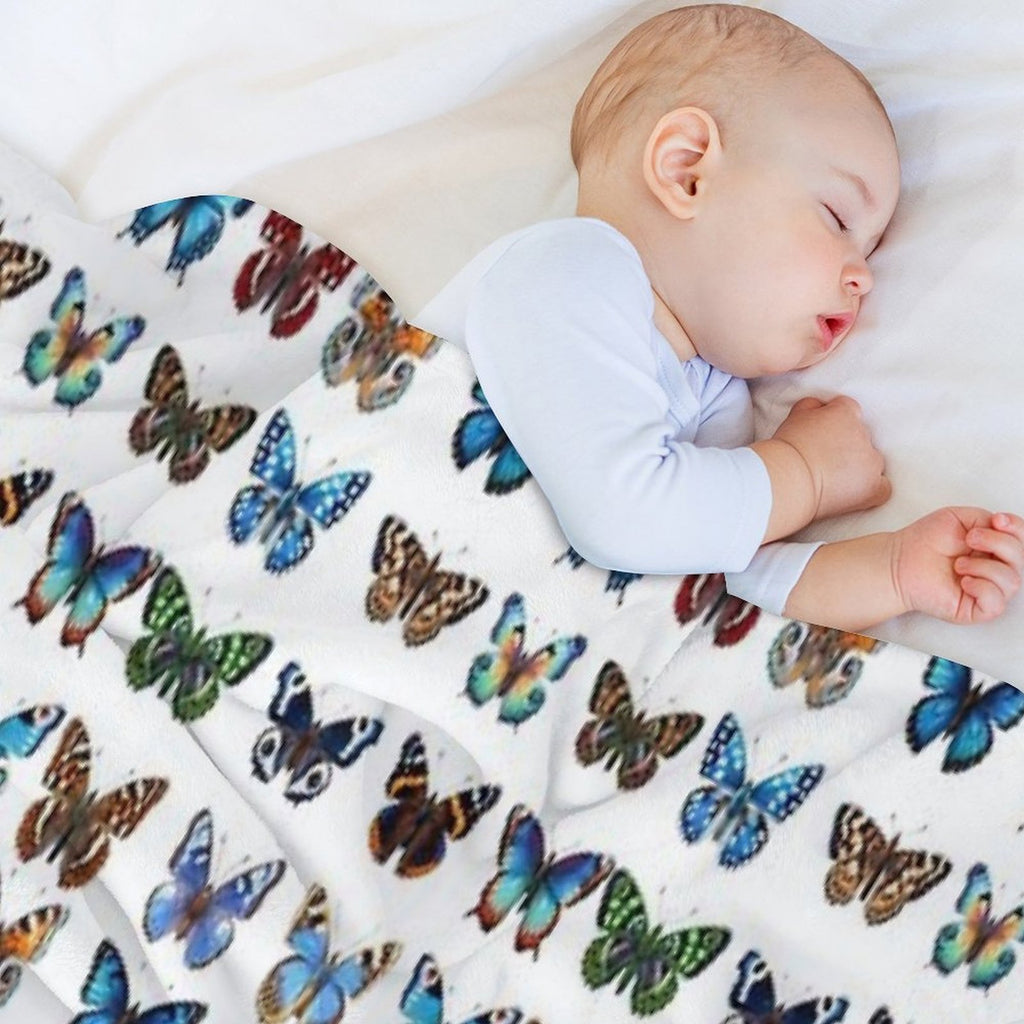 Butterflies Velvety-soft Throw Blanket