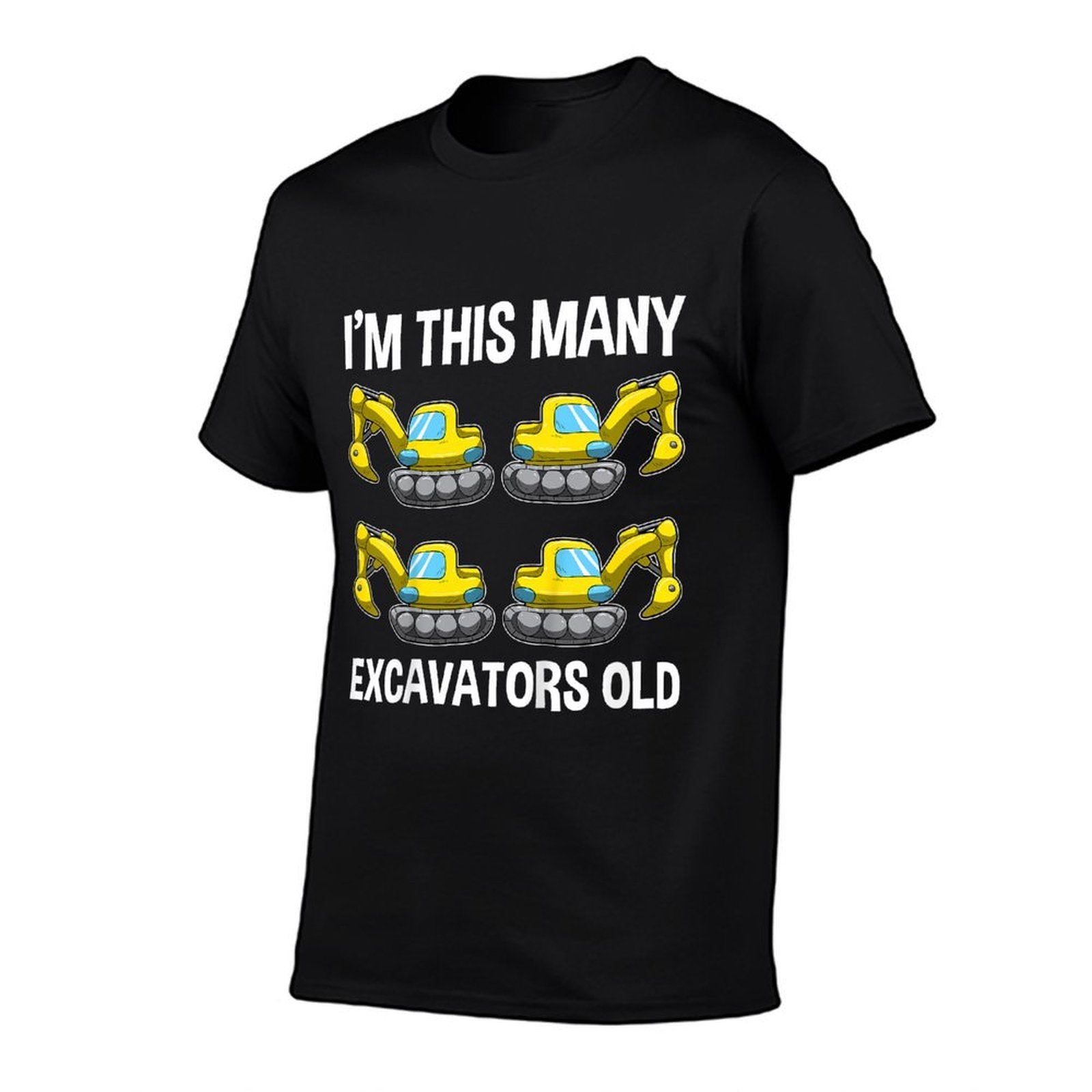 Kids I'm This Many Excavators Old T 4 Yr Birthday Gift  Trendy Pattern T-Shirt