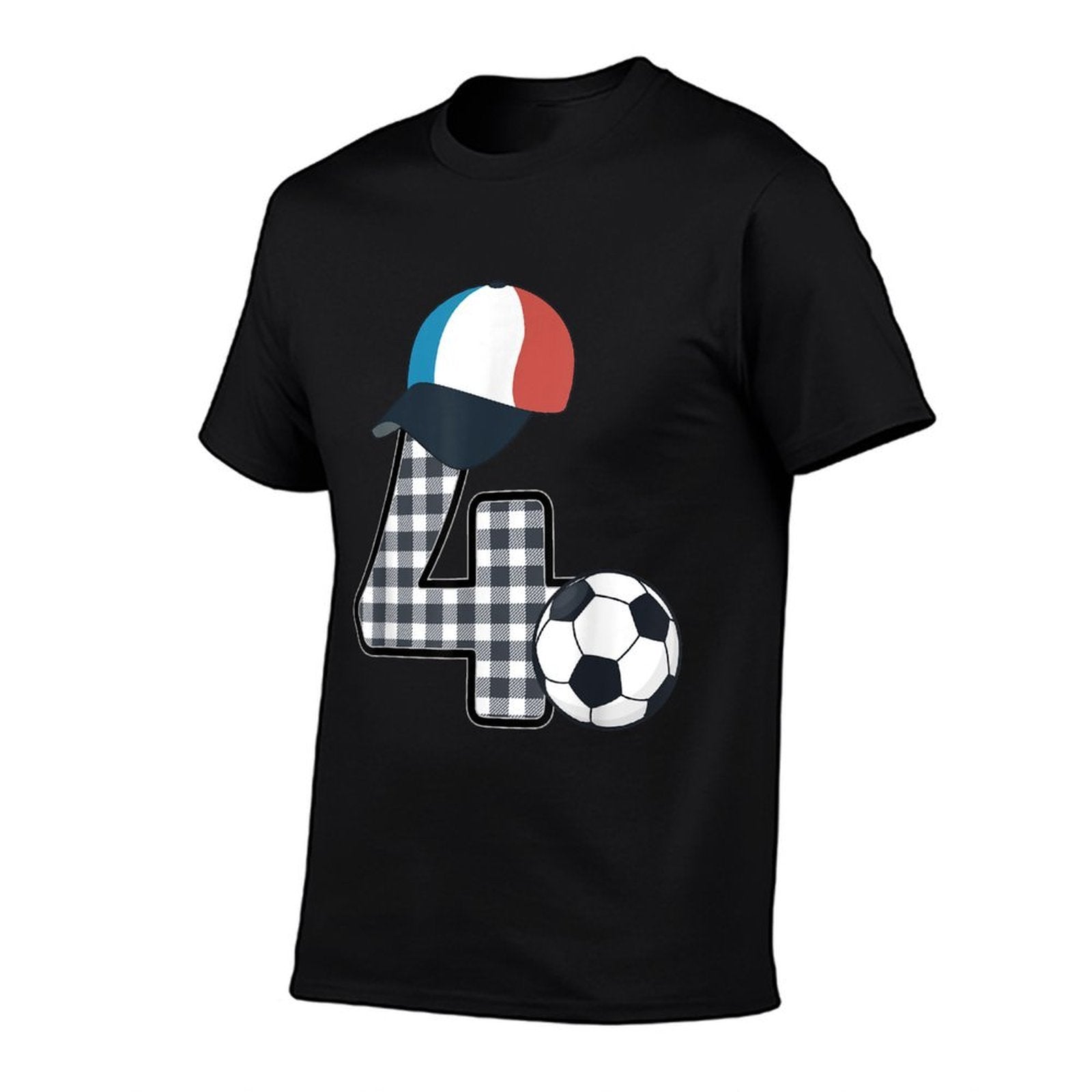 Soccer Birthday Party 4 Year Old Boy Girl 4th Birthday Kids  Vintage-inspired T-Shirt