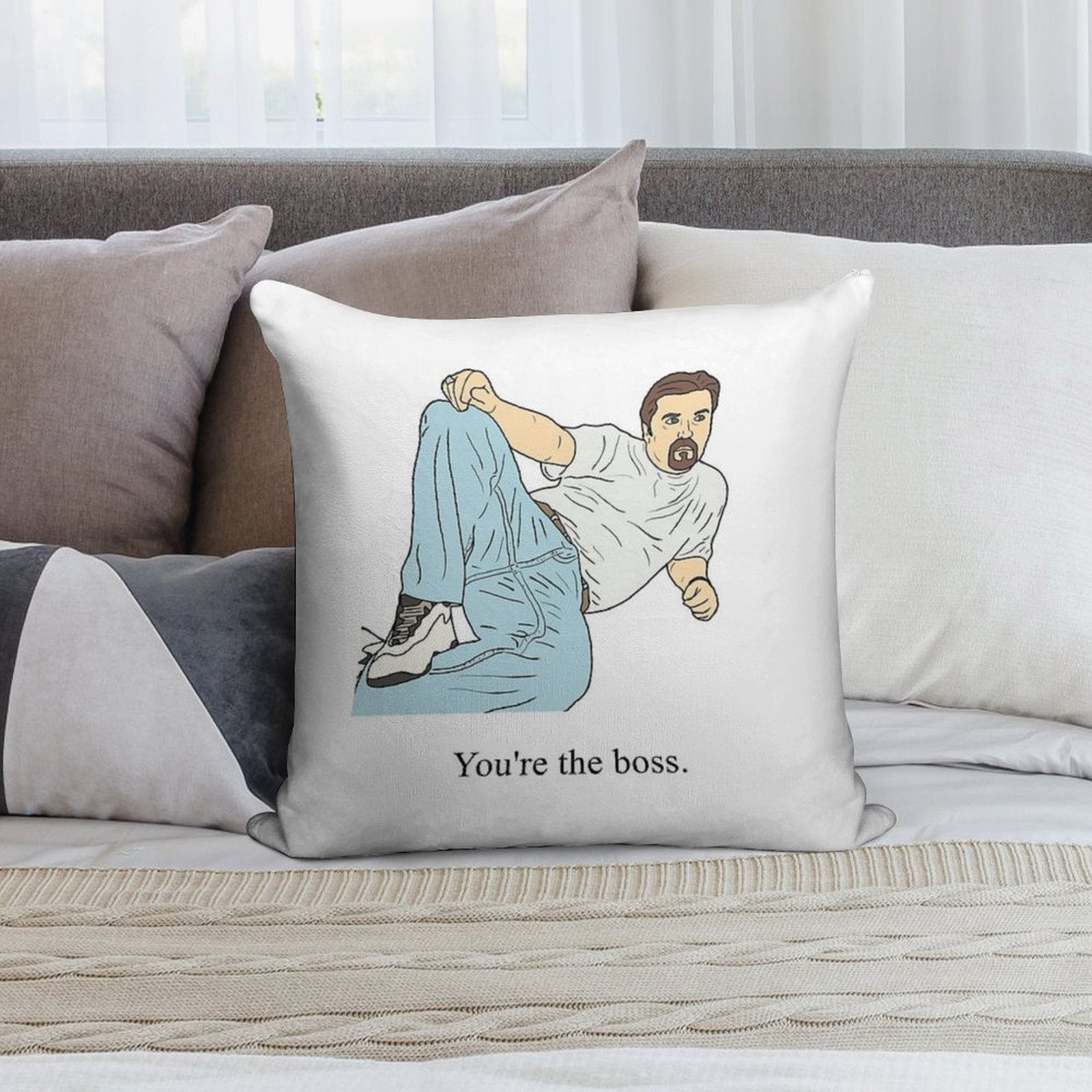 David Brent  You're The Boss Soft Easy Maintenance Throw Pillow