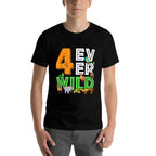 4 Ever Wild Birthday Decorations Boy Zoo 4th Birthday Party  Graphic-printed T-Shirt