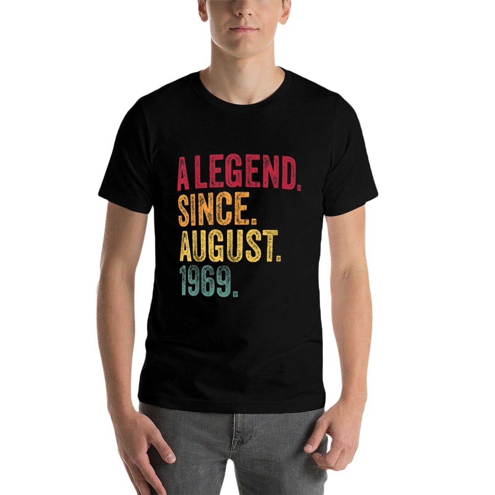 A Legend Since August 1969 50th Birthday Gift Vintage Retro  Oversized Silhouette T-Shirt