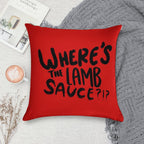 Where's The Lamb Sauce -Chef Meme Soft Skin-Friendly Throw Pillow