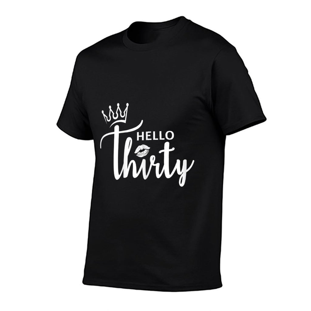 Womens Hello Thirty 30th Birthday for Her  Wrinkle-resistant T-Shirt