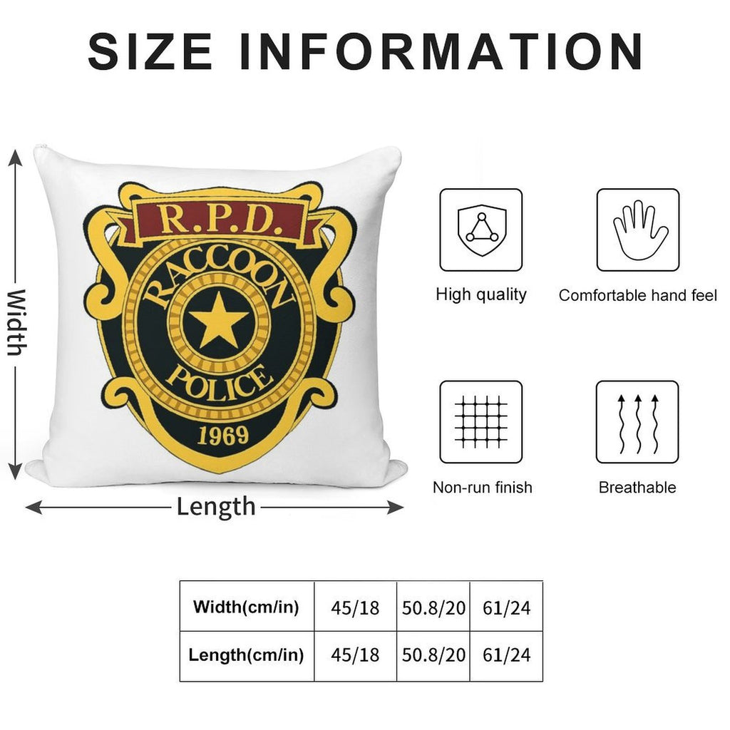 Resident Evil RPD Remake Logo Soft Home Decor Throw Pillow