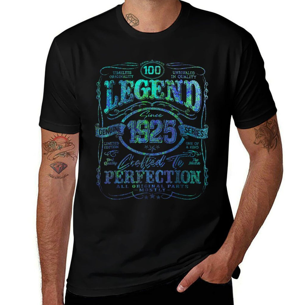 Vintage 1925 Limited Edition 100 Year Old 100th Birthday  High-quality Stitching T-Shirt