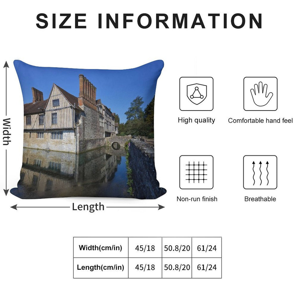 Ightham Mote in Kent England UK Soft Durable Construction Throw Pillow