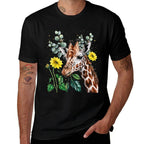 Giraffe Outfit Idea For Women Novelty Botanical Themed  Stretchy T-Shirt