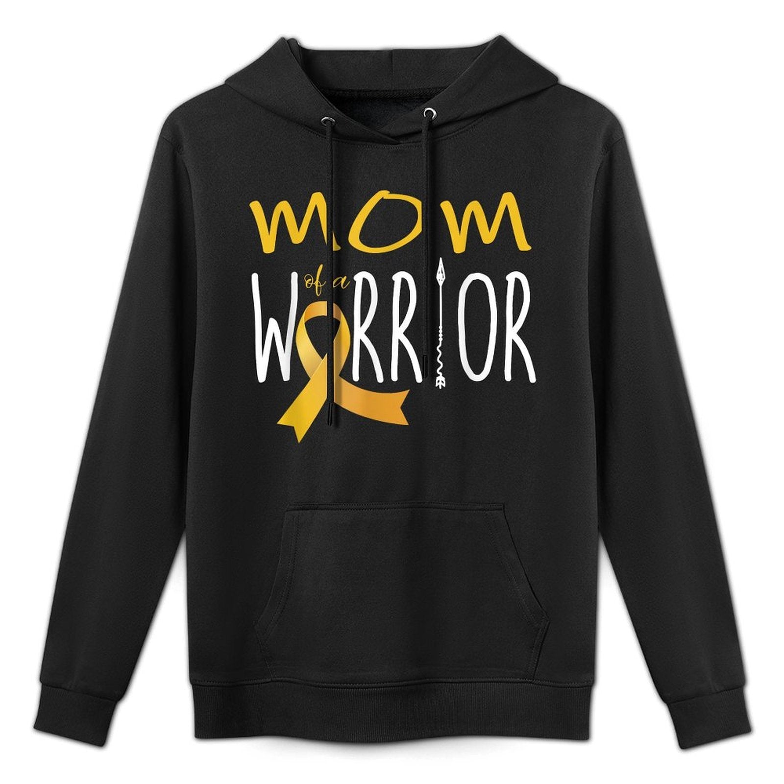 Childhood Cancer Awareness Mom of A Warrior Casual Wear Hoodie