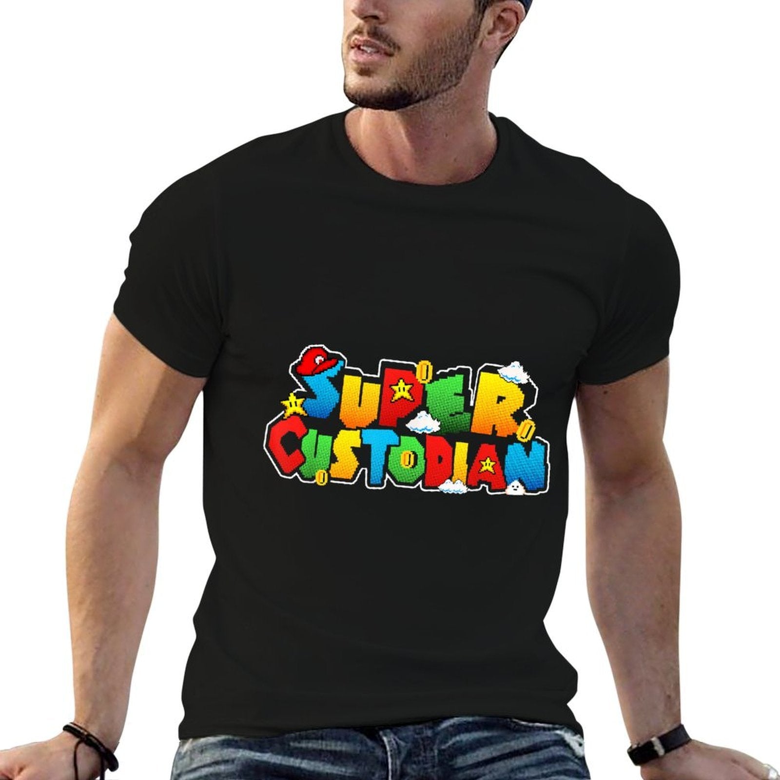 Super Custodian Retro Colorful For Men Women  Odor-resistant T-Shirt