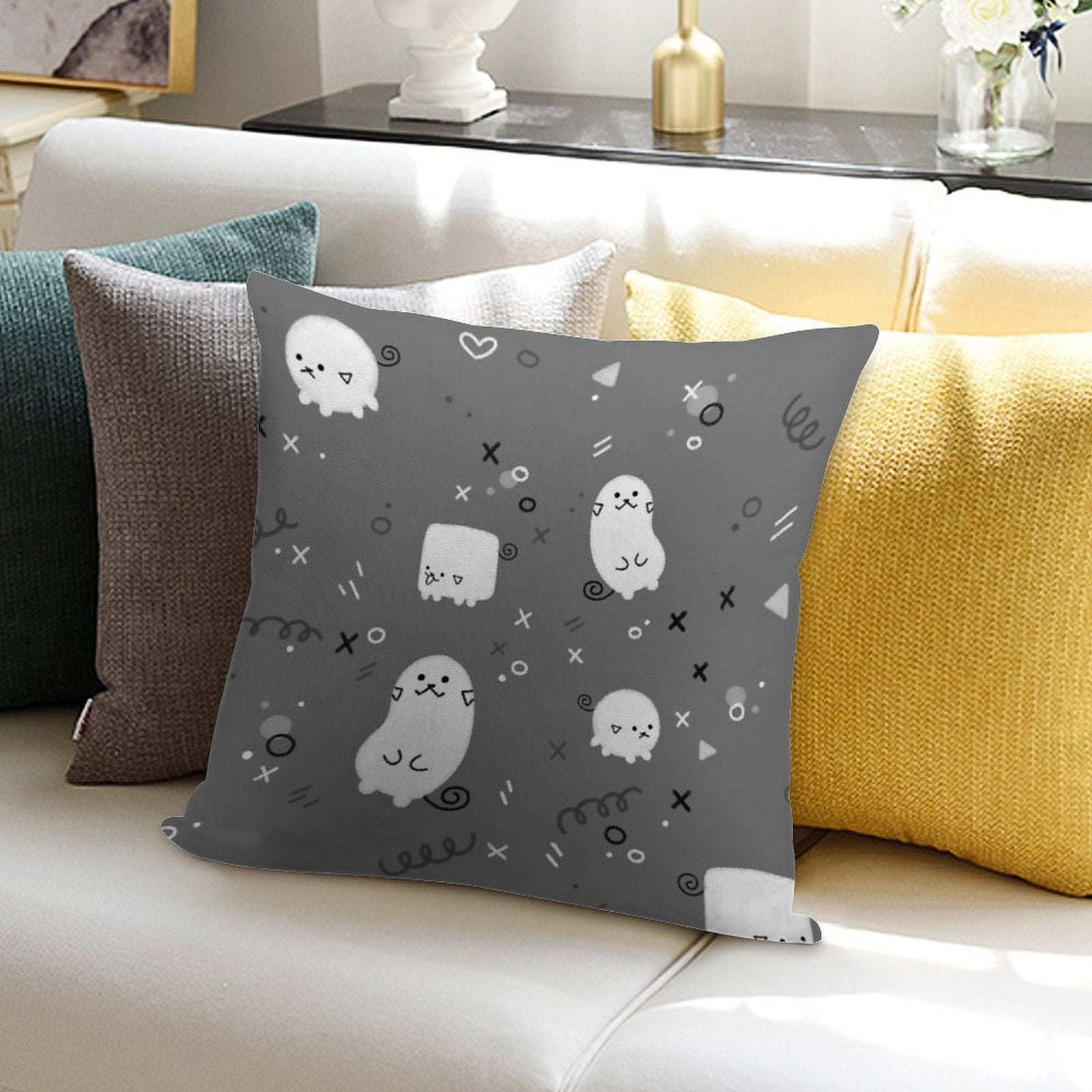 Pipapeep Pattern #1! Soft Bedroom Essential Throw Pillow