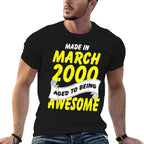 20th Birthday Made In March 2000 To Awesome  Lightweight T-Shirt