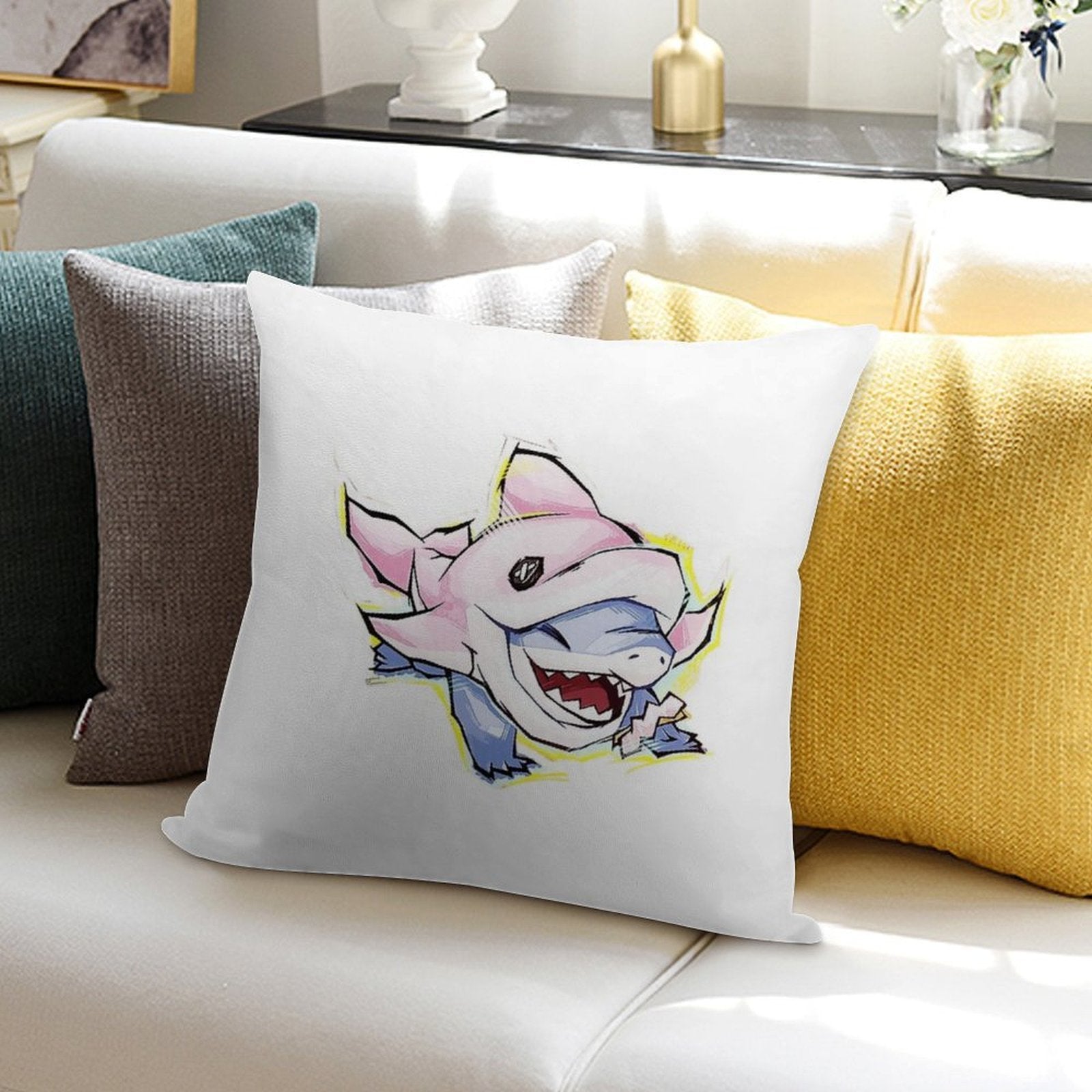 Rivals Jeff The Land Shark Incognito Dolphin Soft Home Decor Throw Pillow