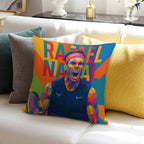 Pop Art Rafael Nadal Soft Fade-Resistant Throw Pillow