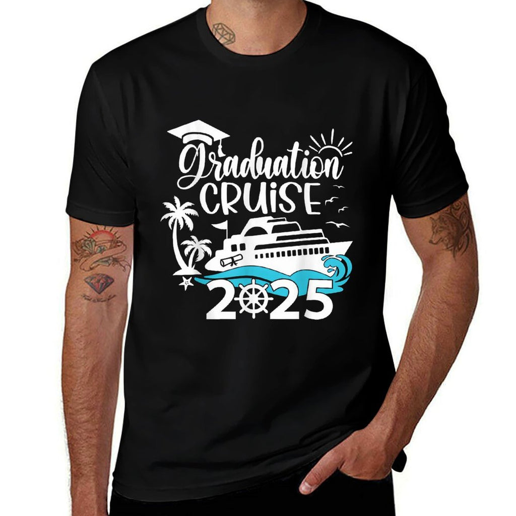 Graduation Cruise 2025 Senior Grad Trip Family Matching  Summer-ready Fabric T-Shirt