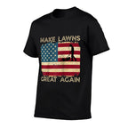 Make Lawns Great Again Funny Lawn Mower Dad Gardener Funny Raglan Baseball  Durable T-Shirt