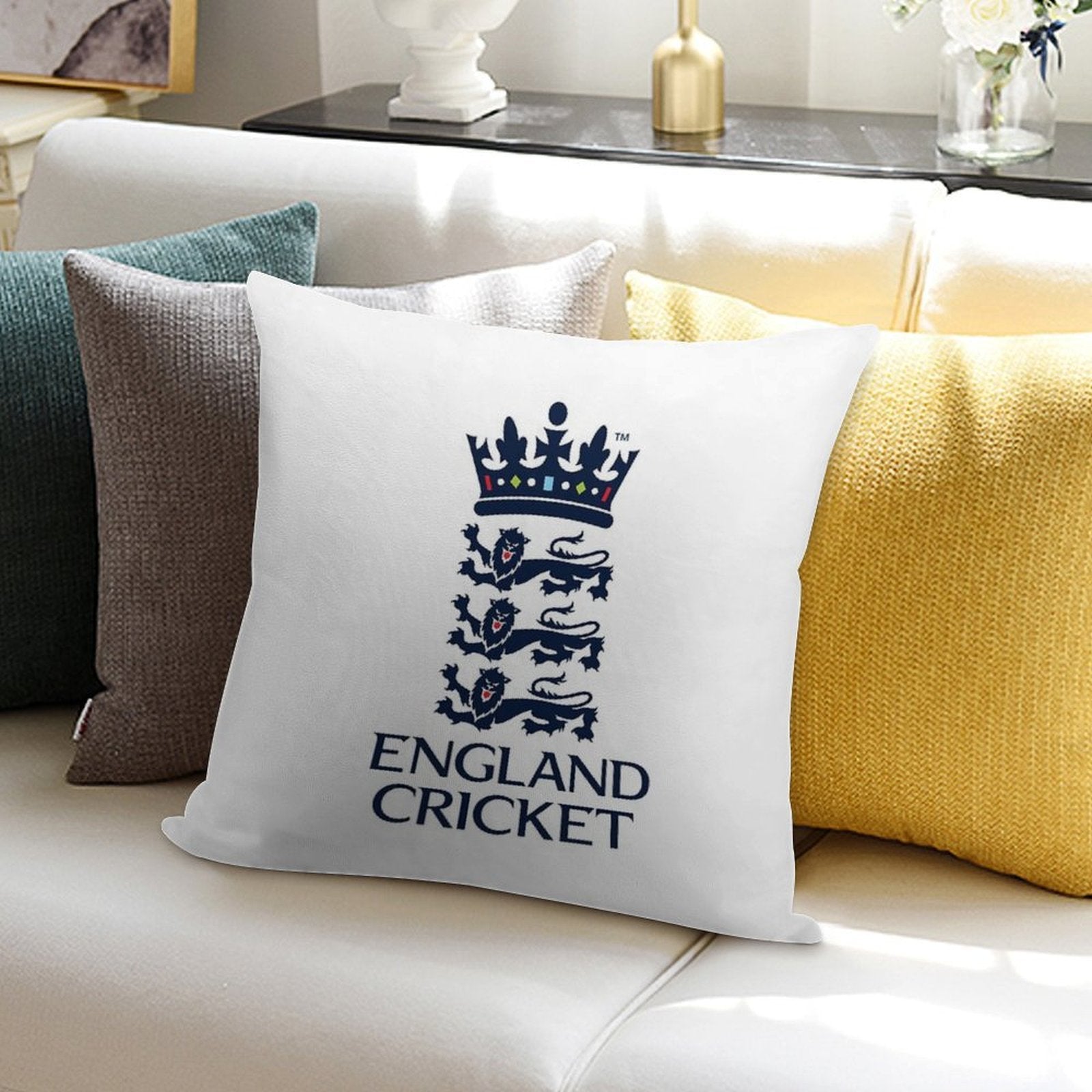 England Cricket Soft Multiple Sizes Throw Pillow