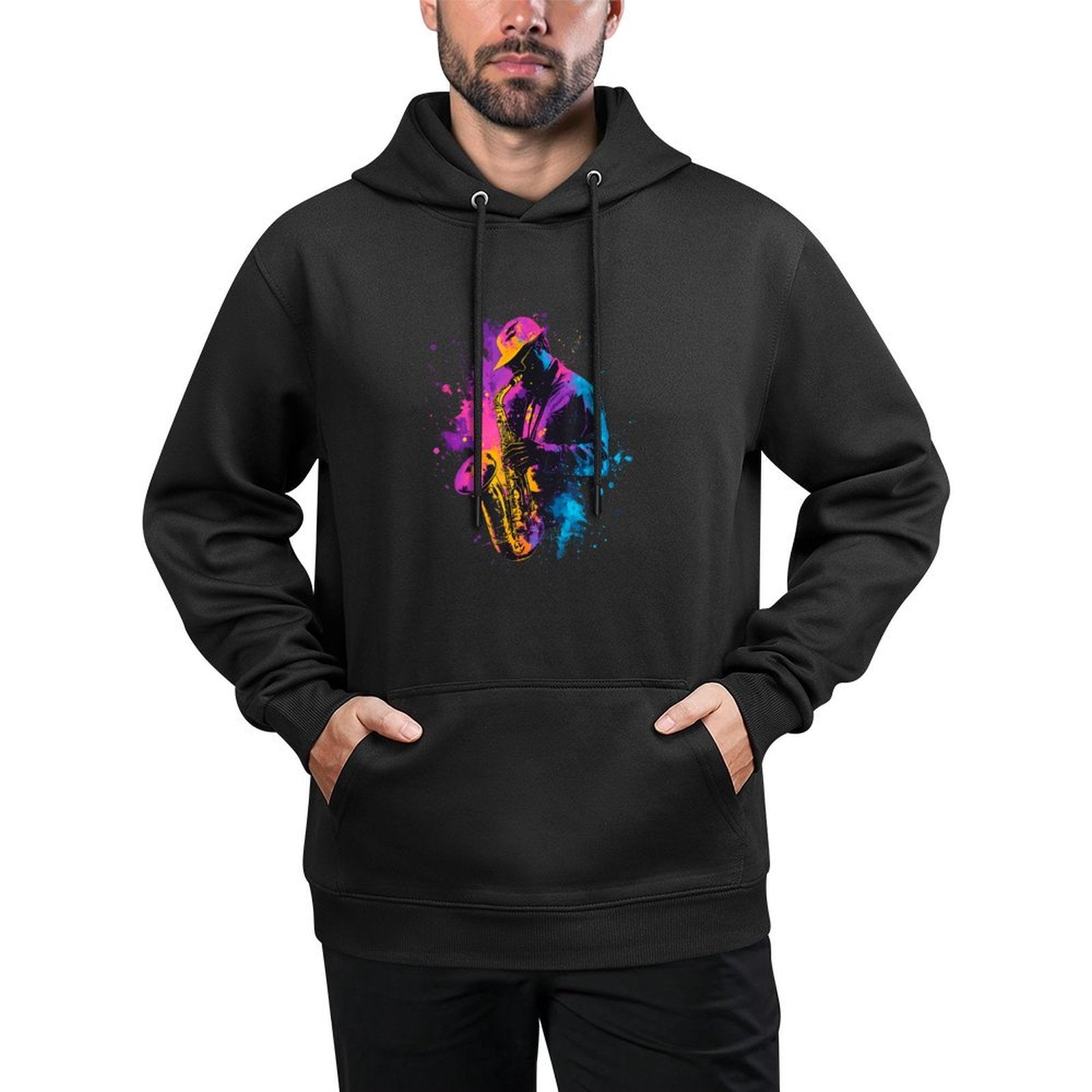 Colorful Saxophone Saxophonist Musician Music Lover Easy Care Hoodie