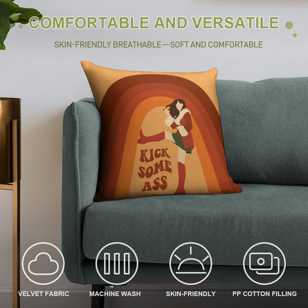 Kick Some Ass Soft Home Decor Throw Pillow